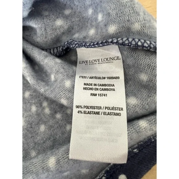 Live Love Lounge by Karen Neuburger Women's XXL‎ Soft Blue White Dot Tank Top - Picture 7 of 8